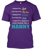 God made me a Nanny - Grandparents Apparel